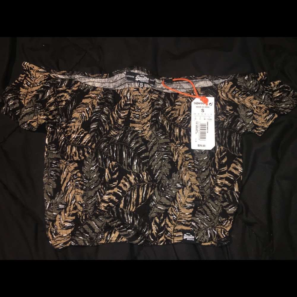 Superdry Shirred Bardot Top